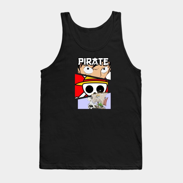 One Piece | Luffy Pirate Tank Top by Qalbi studio